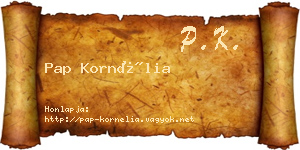 Pap Kornélia névjegykártya