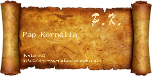 Pap Kornélia névjegykártya